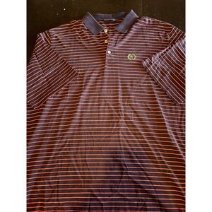 Polo Golf Ralph Lauren Striped Polo Shirt Oak‎ Hill C.C. Crest Logo